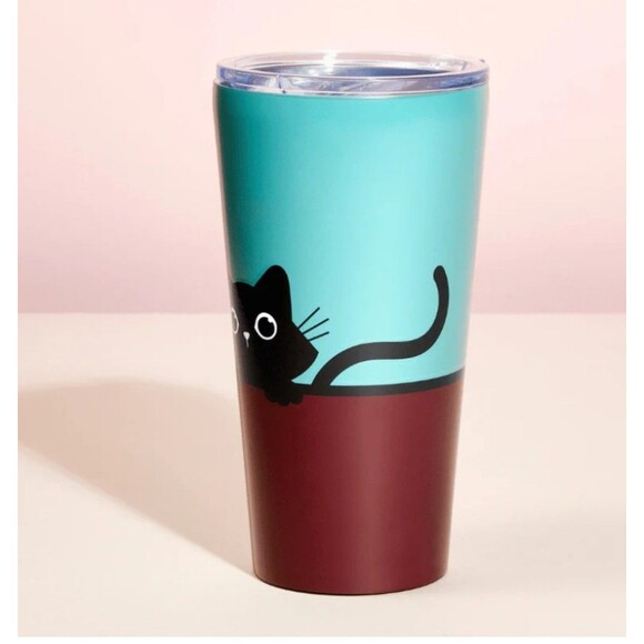 Curious Kitten Coffee  Travel Tumbler  By Cat Lady - Picture 2 of 7